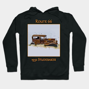 1932 Studebaker on Route 66 in Petroglyph National Park Hoodie